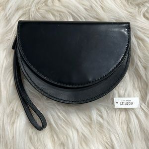 Kate Spade Saturday Black Leather Wristlet